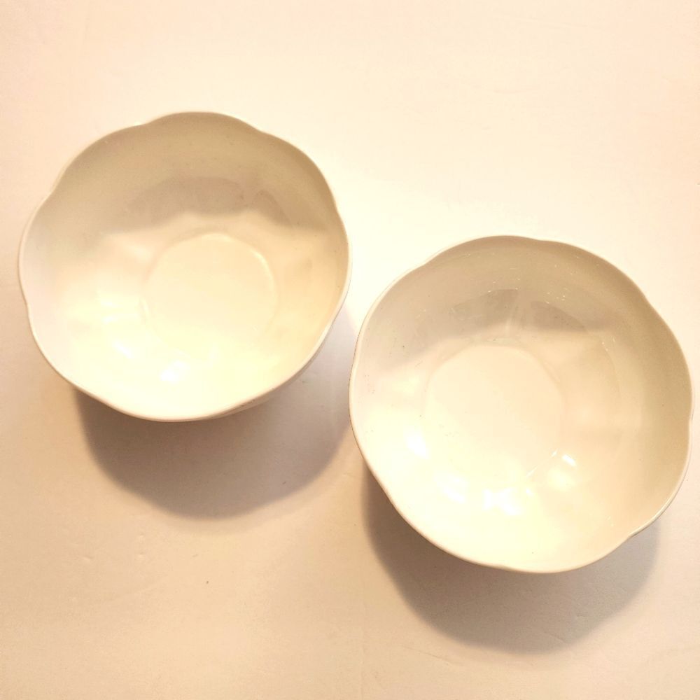 Block Windsor Bone Royal Bone China Thailand Set of Two Cereal Bowls White